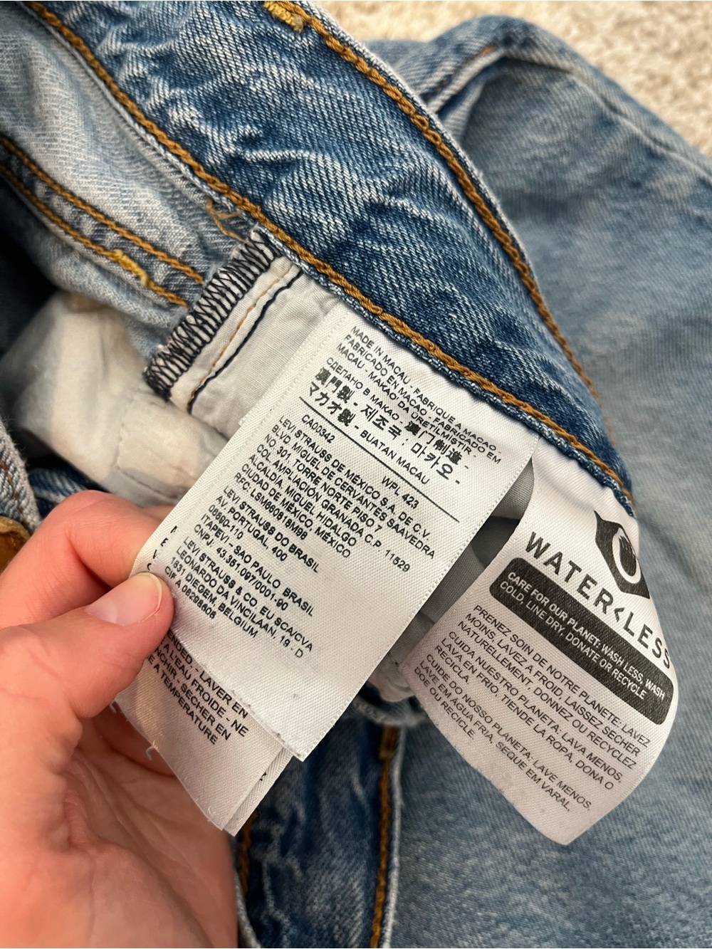 Levi's Premium Womens Ribcage Straight Jeans Size 27 High Rise Stretch 27 Inseam - Picture 4 of 11